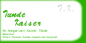 tunde kaiser business card
