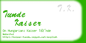 tunde kaiser business card